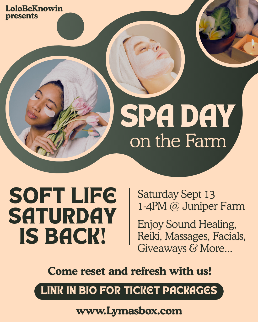 Soft Life Saturday Wellness Day SEPT 13 1-4pm